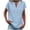 Sky Blue-01, variant on STETMN Women's Casual Cotton Linen Tunic Top V Neck Cap Sleeve Loose Fit Blouse Summer Solid Shirt
