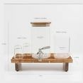 thumbnail image 5 of Glass Mouthwash Dispenser for Bathroom Decor with Bathroom Cups, Glass Electric Toothbrush Holder and Wooden Tray – Minimalist Bathroom Accessories for Home Decor - $$Home Decor, Kitchen, & Other, 5 of 8