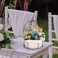 thumbnail image 4 of Panier de Rangement Décorations Paniers à Fleurs Fer Forgé Métal Rétro Creux Ornements Portables, 4 of 9