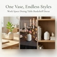 thumbnail image 7 of REGALWOVEN Ceramic Bud Vase Set, Small Decorative Flower Vases for Home Decor, Modern Matte Vases in Assorted Shapes White 2.8"L x 2.8"W x 3.9"H, 7 of 7