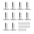 thumbnail image 1 of VEVOR Glass Clamp 10 PCS Square Railing Bracket for 0.31 "-0.47 " Glass Silver, 1 of 9