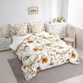 thumbnail image 3 of Castle Fairy Teenagers Floral Pumpkin 7pcs Bedding Comforter Set,Autumn Harvest Queen Bedding Sets Super Cozy,Botanical Plants Queen Sheet Sets,Luxury Bedroom Decor, 3 of 8
