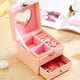 thumbnail image 4 of Caja de rejillas de doble capa para joyería, estuche organizador de gran capacidad, cajas de cajones con espejo, estuches creativos para mujer y Ropa, zapatos y accesorios Miscelánea Púrpura claro Guardurnaity AP018008-01, 4 of 6