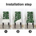 thumbnail image 4 of Leopard Floral Dining Chair Slipcover 6 Pack Watercolor Seamless Pattern with Tropical Leaves Palms Monstera Passion Fruit Al Dining Chair Slipcover Stretchable for Kitchen,Hotel,Rest, 4 of 5