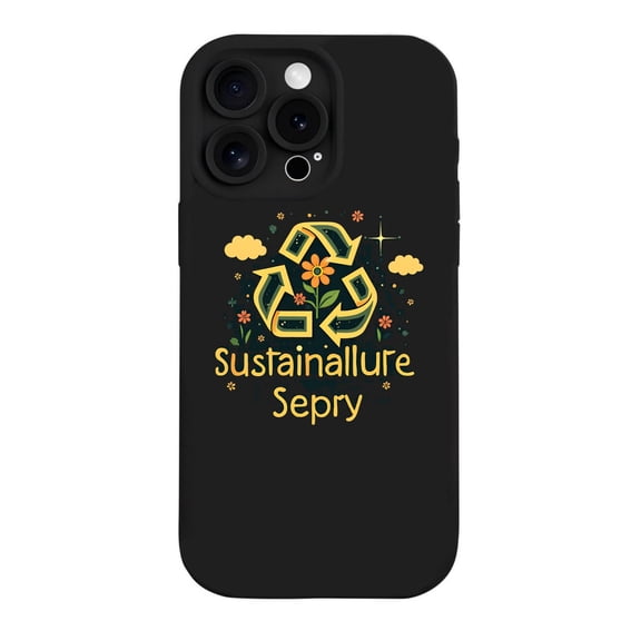 Sustainallure Sepry iPhone 15 Pro Case - Lightweight Yellowing Resistant with Floral Symbol Clouds & Stars Design