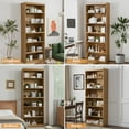 thumbnail image 5 of MAYEERTY 41"x31"x16" Doorless Storage Wood Cabinet for Living Room, Natural Wood, 5 of 7