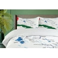 thumbnail image 4 of Ambesonne Island Duvet Cover Sets, Bahamas Map Beach Ocean, 2-King, Hunter Green Blue Red, 4 of 7