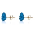 thumbnail image 2 of AVORA 10K Yellow Gold 8mm Blue Heart Crystal Stud Earrings, 2 of 6