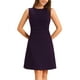 thumbnail image 1 of INSPIRE CHIC Ropa de Mujer para Trabajar Vestidos Midi Sin Mangas de Color Sólido A-Line Flare S Púrpura Oscuro, 1 of 6