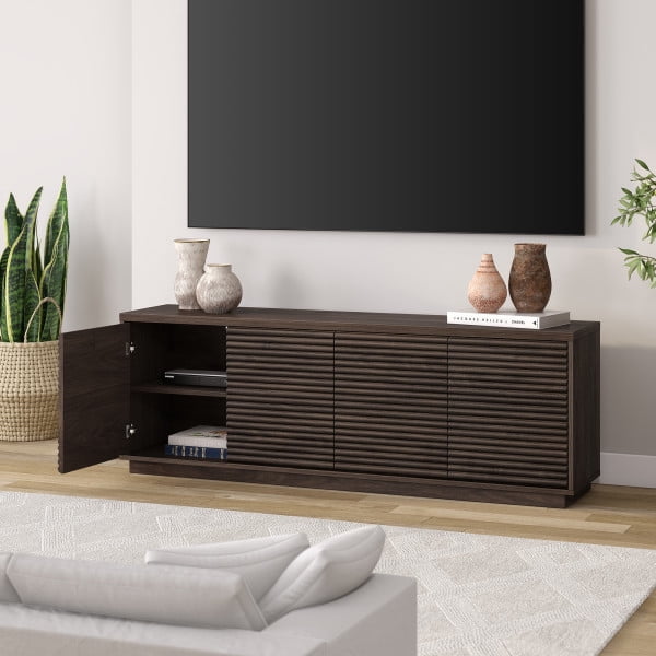 Tullis Rectangular TV Stand for TV's up to 78" in Alder Brown