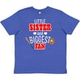 thumbnail image 3 of Inktastic Little Sister and Biggest Fan Baseball Glove and Bat Youth T-Shirt, 3 of 5