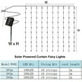 LED Solar Curtain Lights Christmas Fairy Garland String Light Xmas New