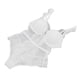 thumbnail image 4 of Body De Encaje En V Profundo, Body De Encaje De Una Pieza, Ropa Interior De Una Pieza En V Profundo, Ropa Interior De Mujer De Una Pieza, Body De Encaje, Suave, Elástico, V ANGGREK Blanco 75B, 4 of 8
