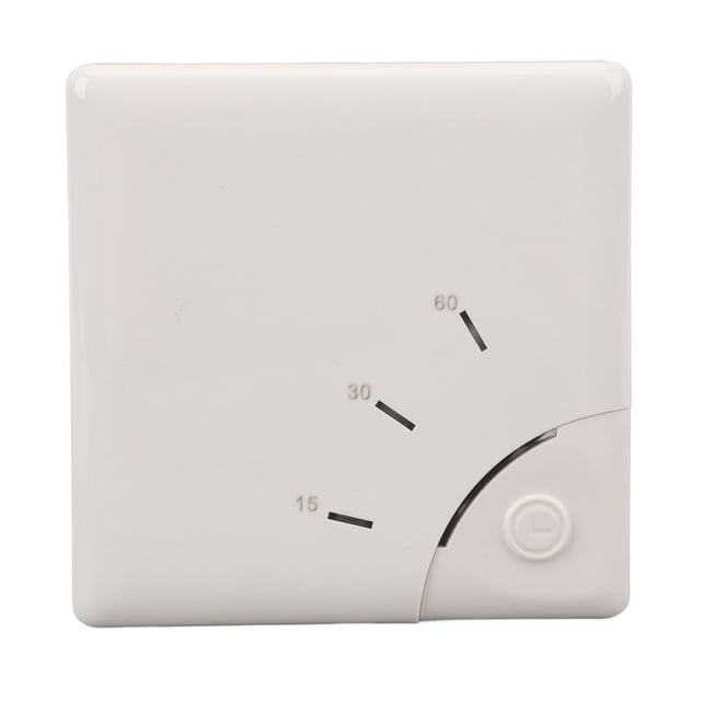 Interruptor de Temporizador de Pared, interruptor del Temporizador de Cuenta REGRESIVA Conveniente 15 30 30 60 Minutos ABS para Luz para Aparato en Casa