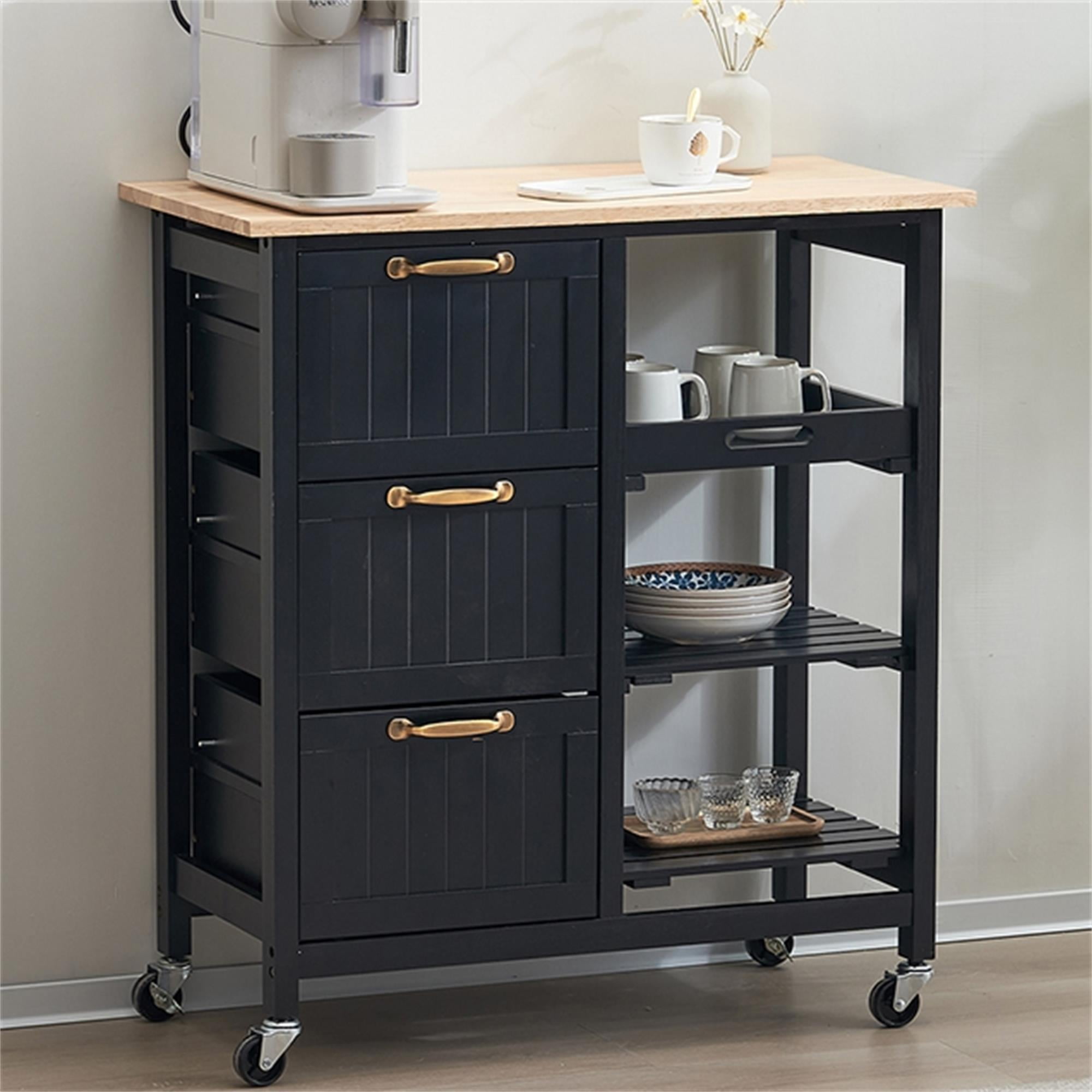Canddidliik Kitchen Cart with Drawer Storage, Kitchen Carts for Home