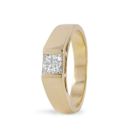 Foreli 0.3CTW Diamond 14K Yellow Gold Ring W Cert 6.25