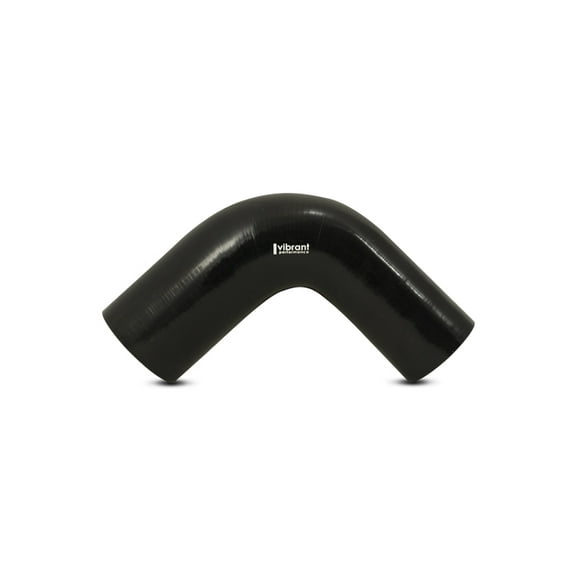 Vibrant 2784 Tubing Coupler - 90 Deg - Reducer - 3 in to 3-1/2 in ID - 4 in Leg - Black Silicone