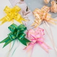 thumbnail image 5 of 10/50/100Pcs Pull Flower Bow Flower Pull Tie Ribbon For Christmas, Valentines Day, Pull Flower Stickers, Flower, Birthday Gift Pink Rose 50Pcs, 5 of 6