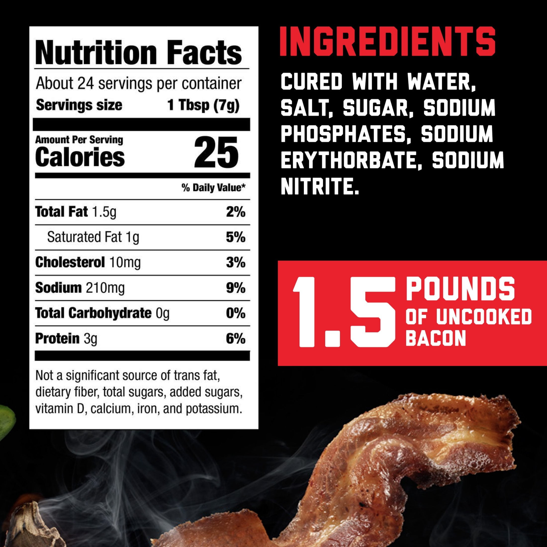 (6 pack) HORMEL Real Bacon Bits Topping, Salad Topping, 25 Calories per Serving, Shelf-Stable, 6 oz Plastic Pouch