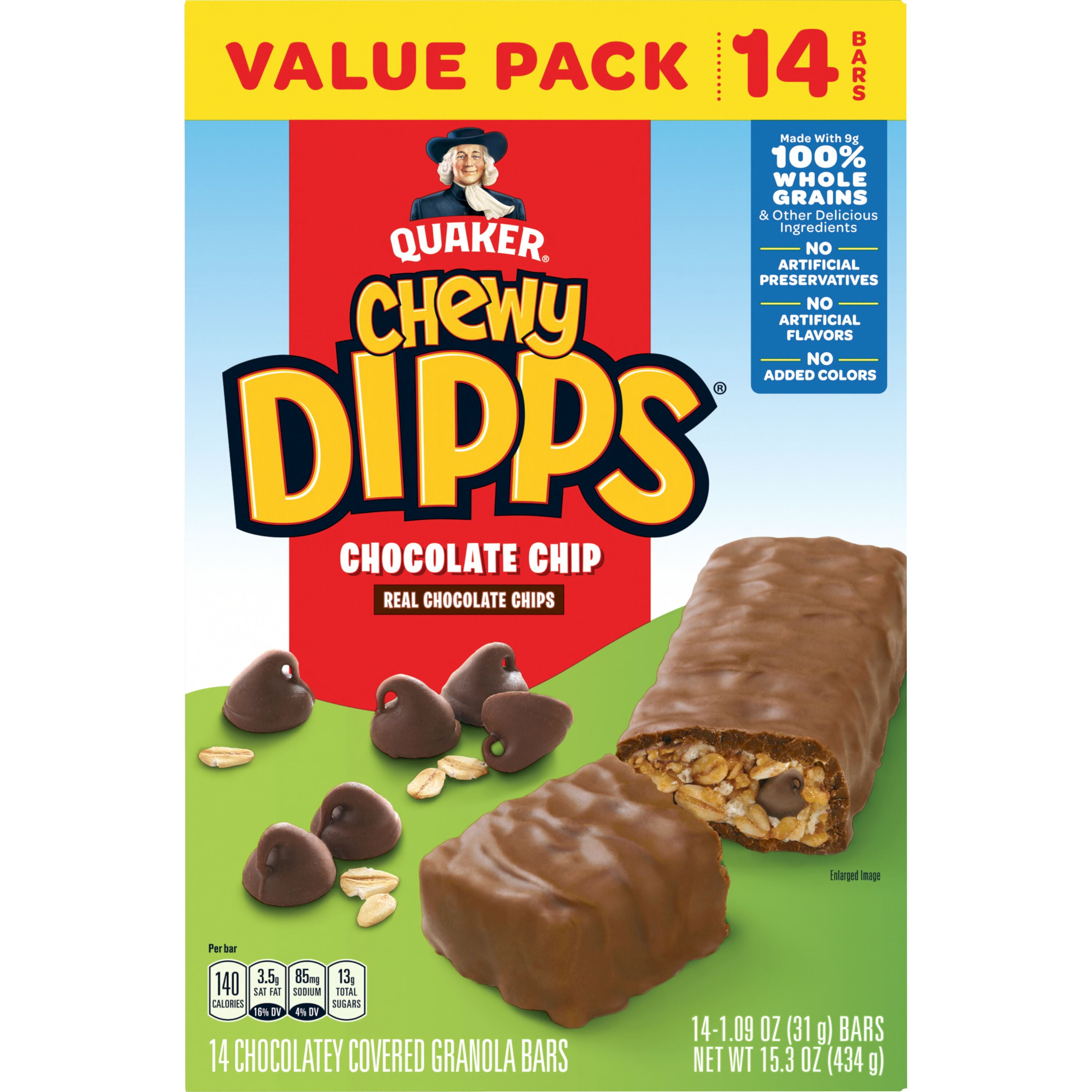 Quaker Chewy Dipps Chocolate Chip Granola Bars 141.09 oz. Bars