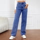 thumbnail image 1 of WILLBEST Jeans Mujer Pantalones Vaqueros Desgastados y Rotos de Moda para Mujer, Cintura Alta, Holgados, Cómodos, Elásticos, Con Bolsillo Con Botón, Estilo Casual 944 Extra Grande, 1 of 6