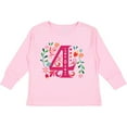 thumbnail image 3 of Inktastic 4th Birthday Party Photo Number 4 Girls Long Sleeve Toddler T-Shirt, 3 of 5