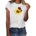 thumbnail image 2 of Butterfly Sunflower Camiseta de manga corta con estampado de girasol Eccomum Verde XXL, 2 of 4