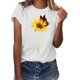 thumbnail image 2 of Butterfly Sunflower Camiseta de manga corta con estampado de girasol MABOTO Azul Blanco L, 2 of 4