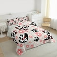 thumbnail image 4 of Manfei Rustic Cowgirl Hat Bedding Comforter Set, Fashion Cow Print Twin Comforter Sets, Kawaii Pink Blossoms Floral Reversible Bedding Set, Microfiber Bedroom Decor, 2pcs, 4 of 9