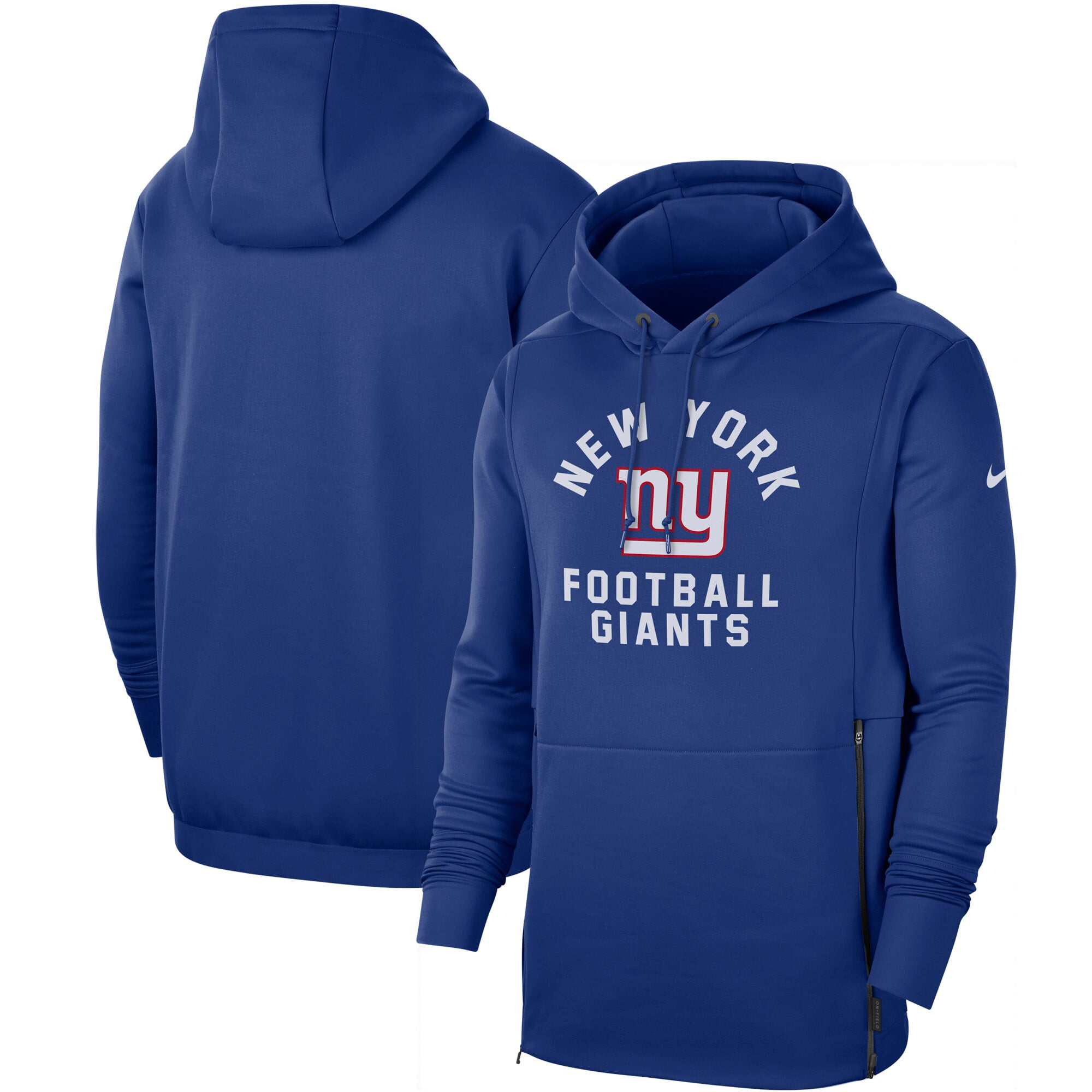 New York Giants Nike Sideline Local Performance Pullover Hoodie - Royal ...