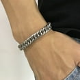 thumbnail image 2 of Link Chain Bracelets Bangles for Men Women Stainless Steel Wrist Band Hand, 2 of 5