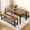 Rustic Brown, variant on LinkRomat 3-Piece Dining Table Set for 4, Kitchen Table Set with 2 Benches & Storage, Space Saving Industrial Design, Black