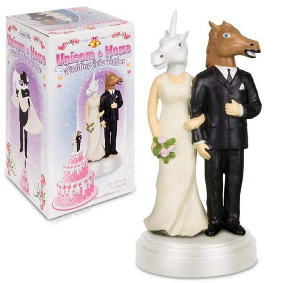 Accoutrements Unicorn and Horse Wedding Cake Topper