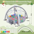 thumbnail image 5 of Babyeap Baby Play Gym Mat,Baby Play Activity Mat with 5 Detachable Toys and 30Ocean Ball,Newborn Infant Baby Essentials Gift,Gray, 5 of 7