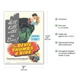 thumbnail image 2 of The Devil Thumbs a Ride - Starring Lawrence Tierney - Vintage Film Noir Movie Poster c.1947 - Master Art Print (Unframed) 9in x 12in, 2 of 4