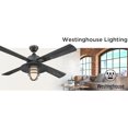 thumbnail image 3 of Westinghouse Lighting  Porto 52-Inch Indoor 4-Blade Indoor Ceiling Fan, Dimmable LED Light Fixture Distressed Aluminum, 3 of 11
