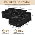 thumbnail image 2 of Aukfa 107" Cloud Sectional Boneless Couch Oversized Modular L-Shaped Sofa for Living Room, Right Chaise, Corduroy, Black, 2 of 9