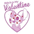 thumbnail image 2 of Girl's Lilo & Stitch Stitch Is My Valentine Graphic Tee White X Small, 2 of 4