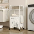thumbnail image 4 of LOVEVER Rolling Kitchen Microwave Cart  2 Tier Microwave Table Stand with Storage  Kitchen Storage Rack on Wheels  Coffee Station Cart Rack Shelf Organizer for Living Room Office  Balcony, 4 of 6