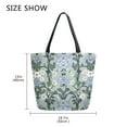 thumbnail image 5 of FORMRS Womens Canvas Tote Bag with Zipper Inner Pocket Shoulder Handbag, Blue Blossom, 5 of 7