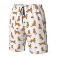 thumbnail image 4 of Cauagu Labrador Retriever Dog Print Men's Swim Trunks,Hawaiian Bathing Suit Swimsuits Beach Shorts with Pockets for Men Quick Dry Swimming Board Shorts-Medium, 4 of 6