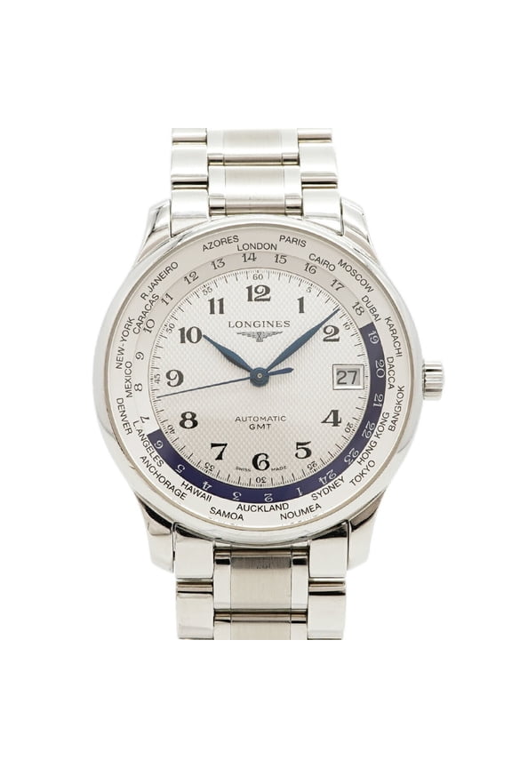 Pre-Owned Longines Master Collection GMT L2.631.4 Silver Dial Men's Watch