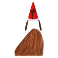 thumbnail image 4 of 17 Inch Christmas Porch Goose Costume, Fuzzy Goose Outfit with Shawl & Bow Headband, Holiday Clothes for Lawn Goose Statue, Front Porch, Yard & Patio Decor, 4 of 9