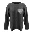 thumbnail image 5 of Women's Hand-Crochet Detail Sweater, 3D Floral Embroidered Pullover, Casual Crewneck Knit Top, Boho Chic Long Sleeve Blouse, Lightweight Textured Pullover Black XL, 5 of 10