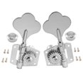 thumbnail image 3 of Musiclily Pro 2R2L 19:1 Ratio Open Gear Bass Tuners Machine Heads Tuning Keys Pegs with Clover Button for Ibanez Style Electric Bass, Chrome, 3 of 5