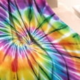 thumbnail image 3 of Colorful Rainbow Tie Dye Spiral Pattern Blanket,Comfortable Soft Flannel Throw Blanket,All Season,Warm Lightweight Blankets for Sofa Bed Couch Living Room Chair,30"x40", 3 of 4