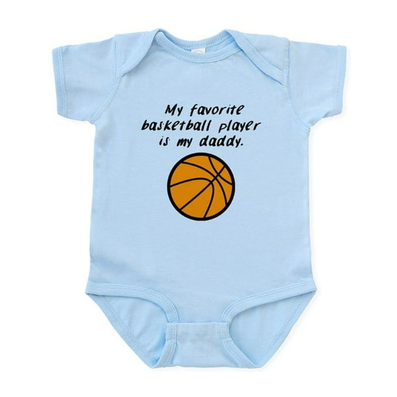 CafePress - My Favorite Basketball Player Is My Daddy Body Sui - Baby Light Bodysuit, Size Newborn - 24 Months