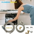 thumbnail image 6 of Krydros 6-ft. Braided Stainless Steel Dishwasher Installation Kit with 3/8-in. Compression Hose, Power Cord, and Adapters, 6 of 6