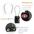 thumbnail image 2 of Luggage Locks 2 Pack, TSA Accepted 3 Digit Luggage Cable Locks with Alloy Body, Set Your Own Combination for Travel,School Gym,Luggage Suitcase Baggage,Filing Cabinets,Toolbox,Case, Black, 2 of 9