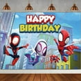 thumbnail image 4 of Spider and His Friends Birthday Decorations,Spider and His Friends Happy Birthday Banner Backdrop for Kids Birthday Party Supplies (5x3ft), 4 of 4